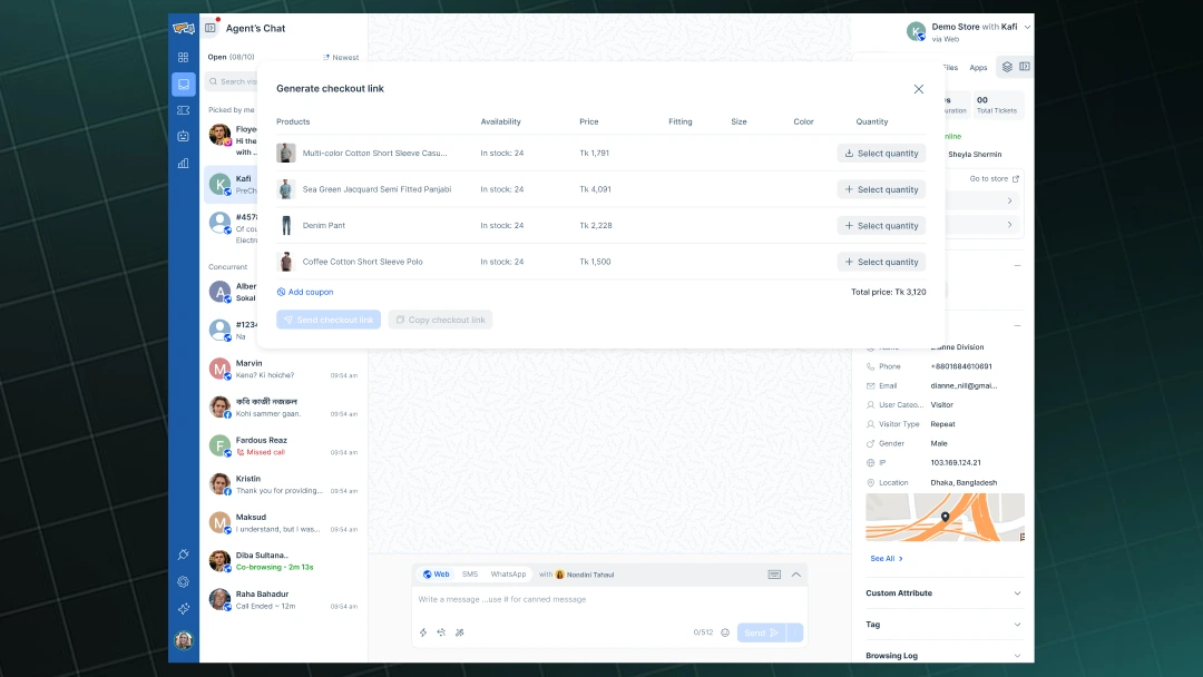 In-Chat Purchasing and Payment Links
