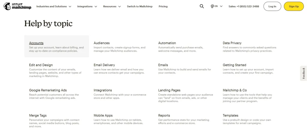 Mailchimp FAQ Page