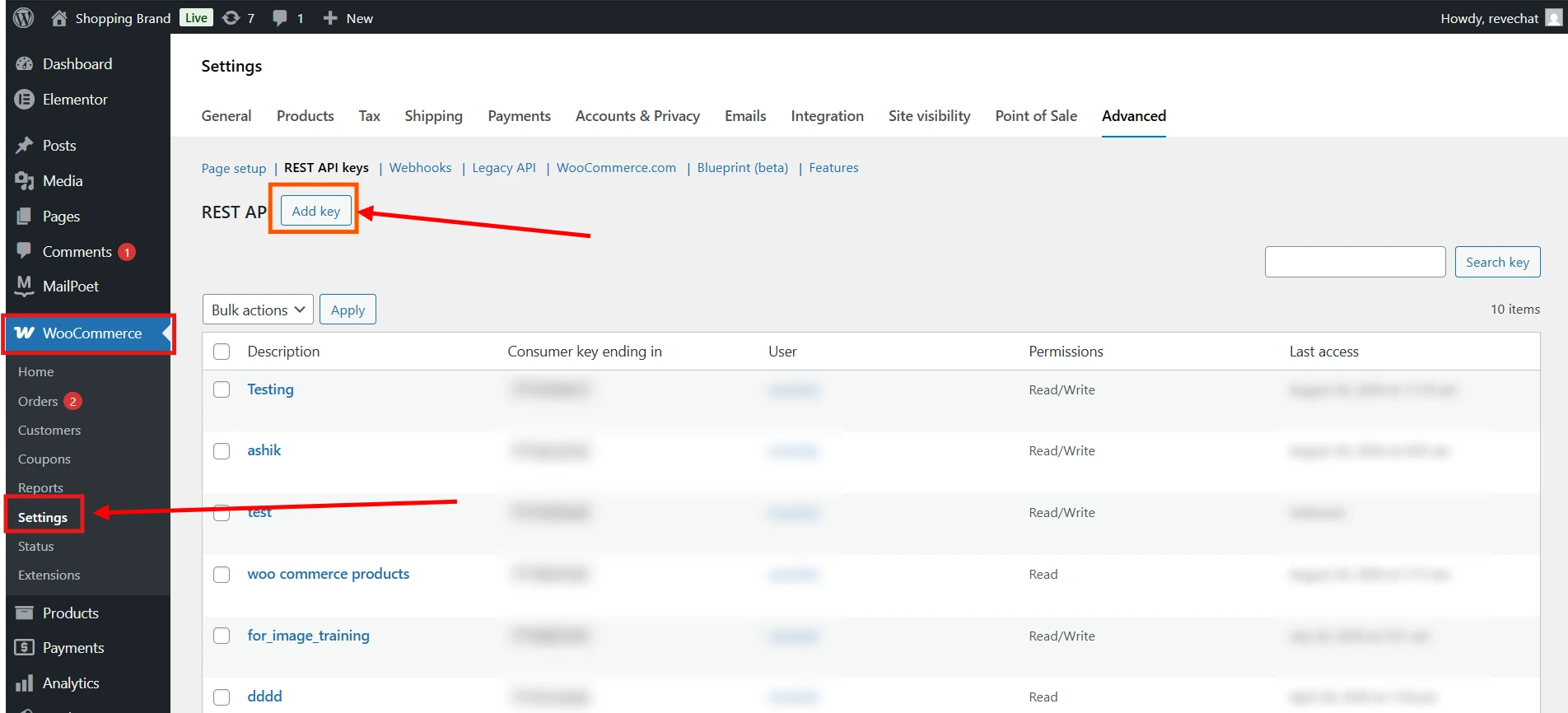 WooCommerce Plugin REST API Option