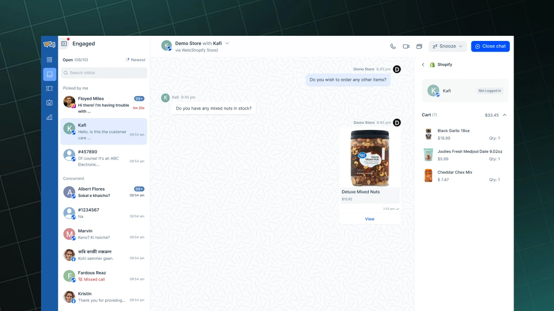 Omnichannel Support Shopify REVE Chat