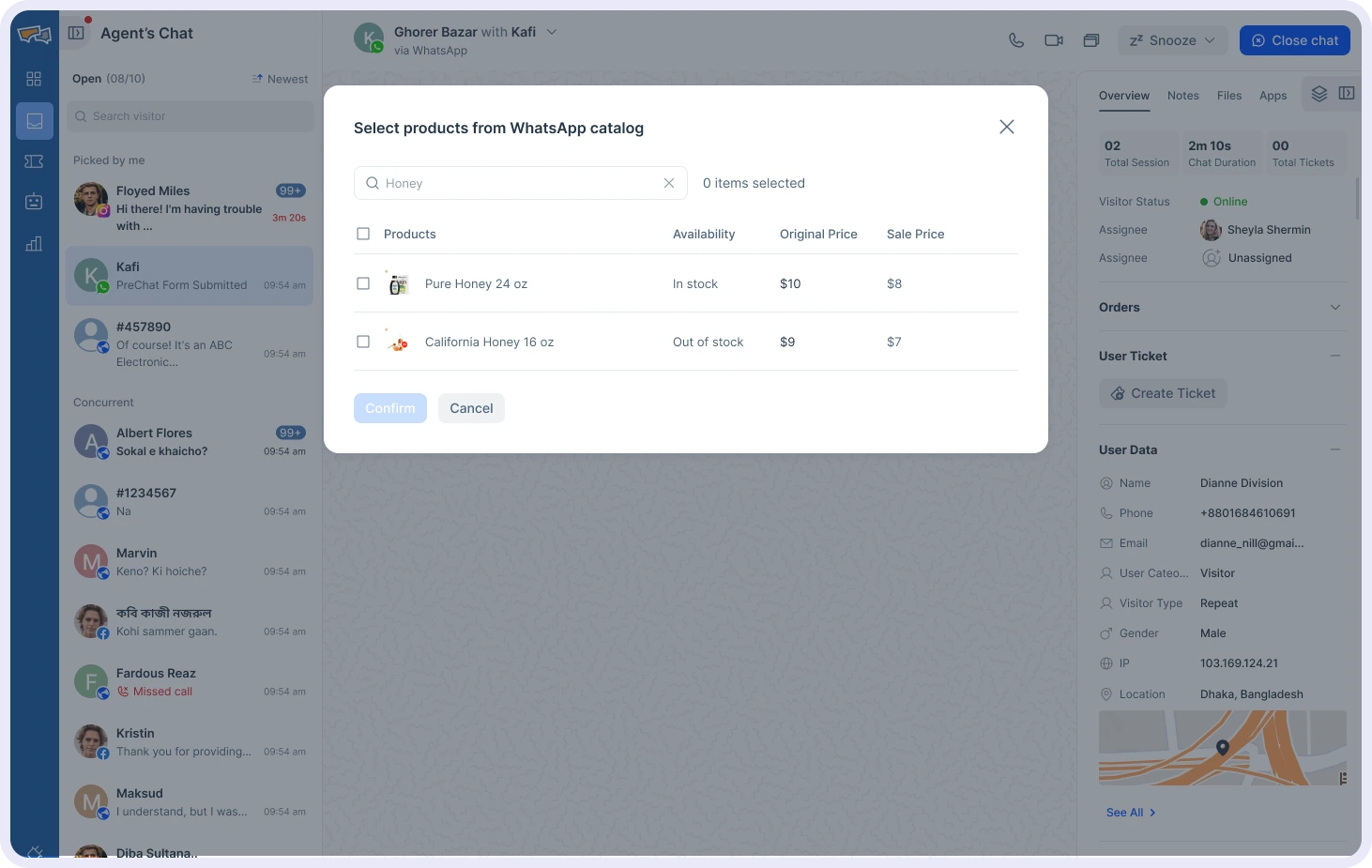 WhatsApp Catalog REVE Chat