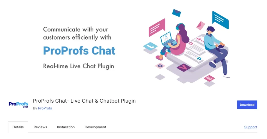 ProProfs Chat WordPress Chatbot Plugin