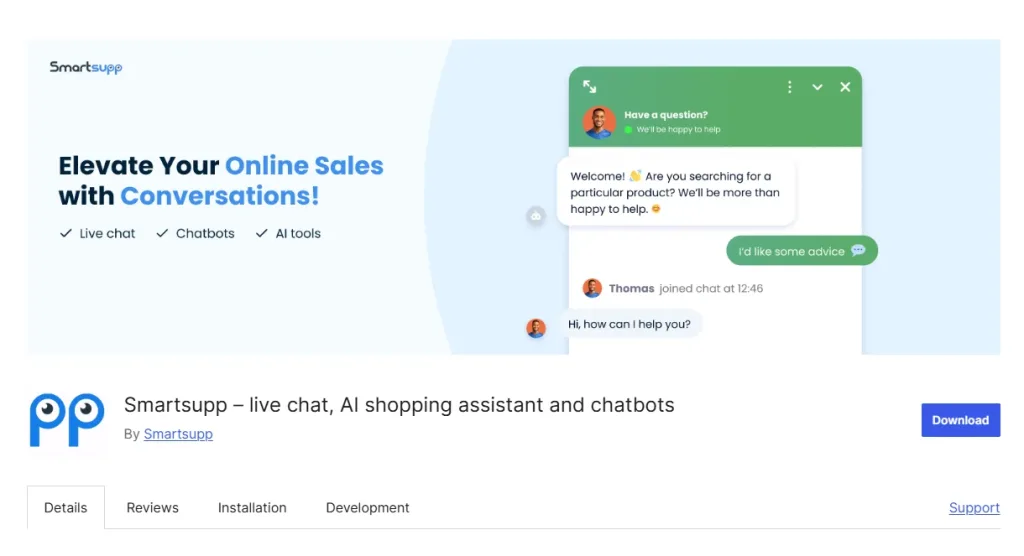 Smartsupp WordPress Chatbot Plugin