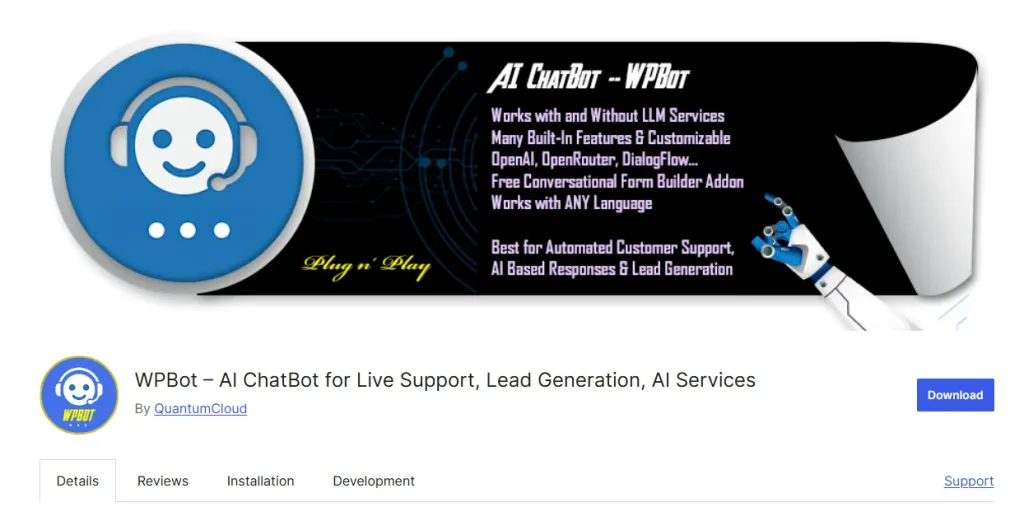 WPBot WordPress Chatbot Plugin