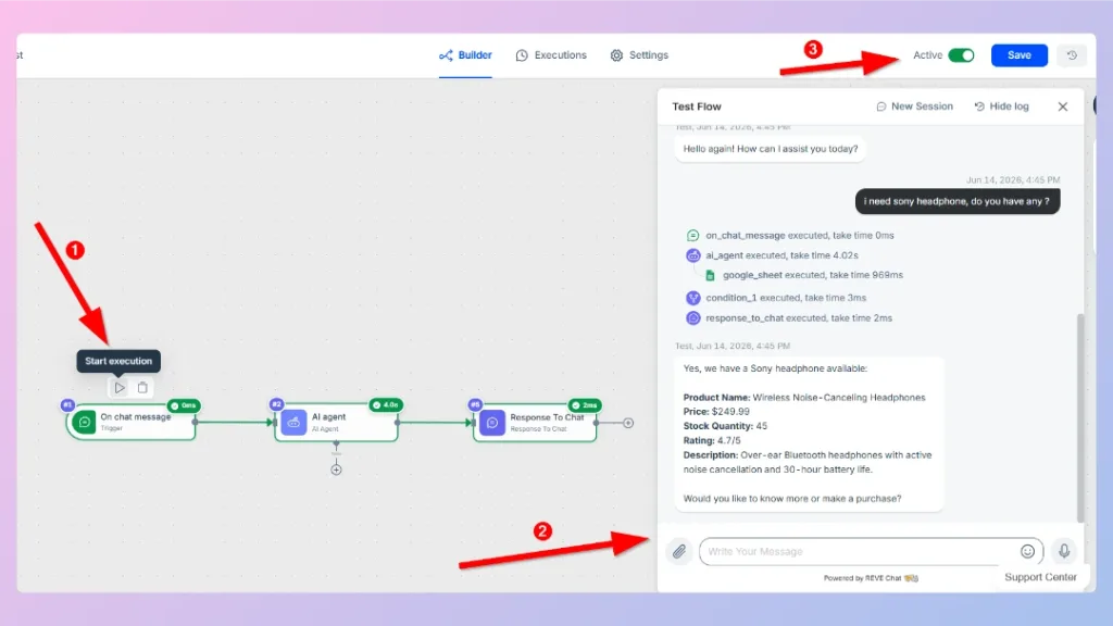 Test the Wize AI Agent workflow