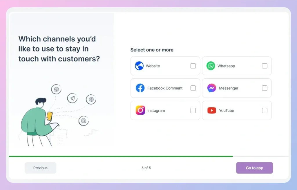 Select Your Preferred Support Features