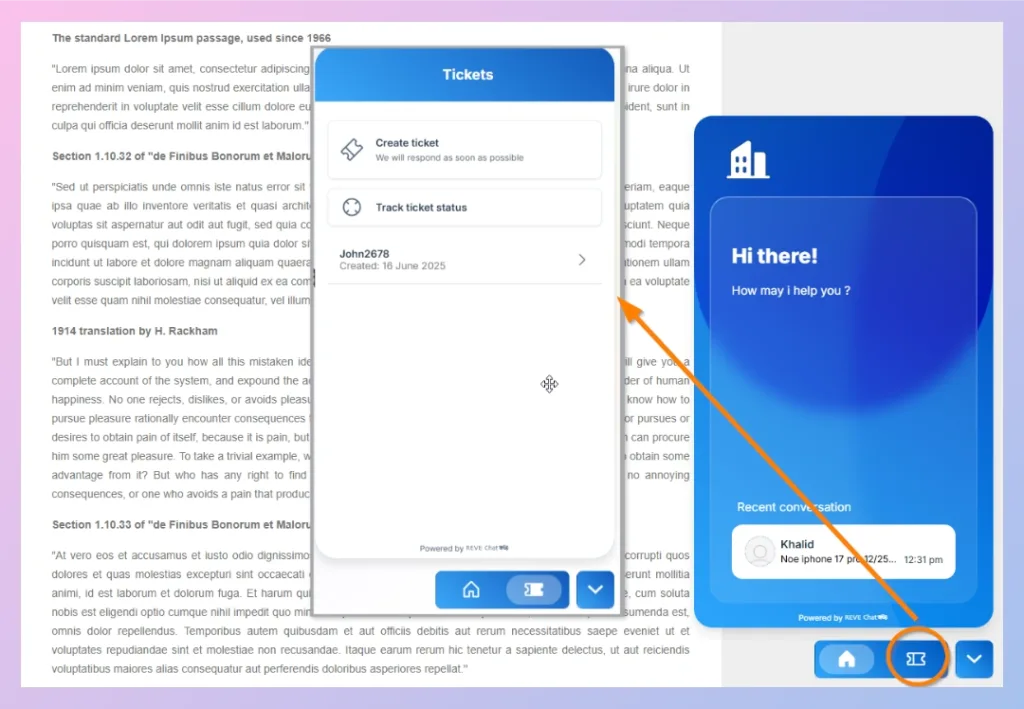 How Visitors Create and Track Tickets