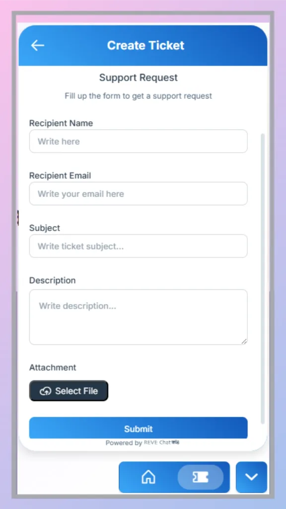 How a Visitor Creates a Ticket