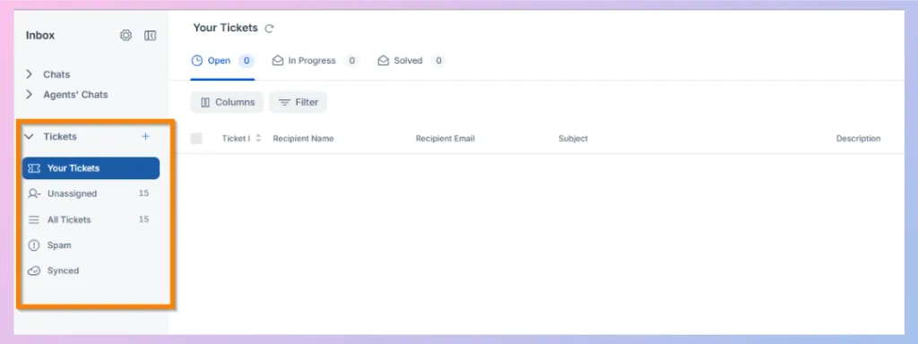 REVE Chat Ticketing