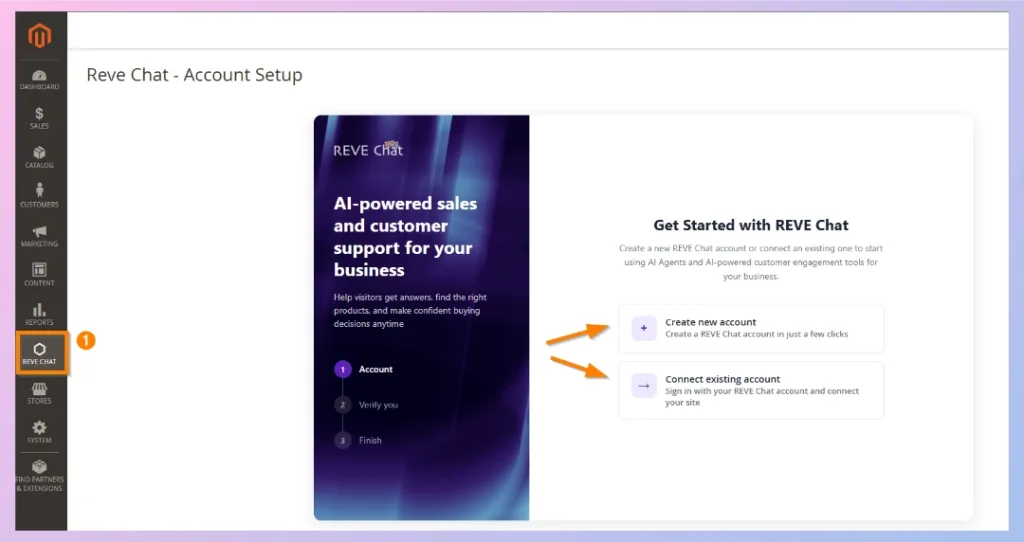 REVE Chat Account Setup
